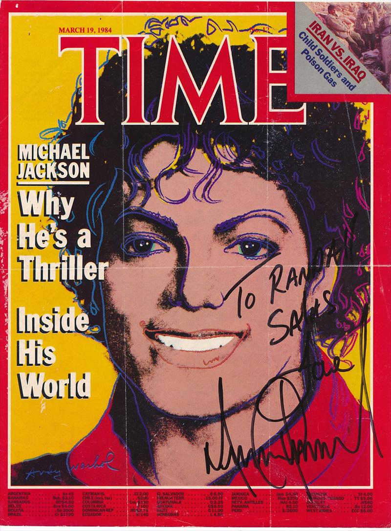 Todd Mueller Autographs Michael Jackson Signed Time Magazine Cover