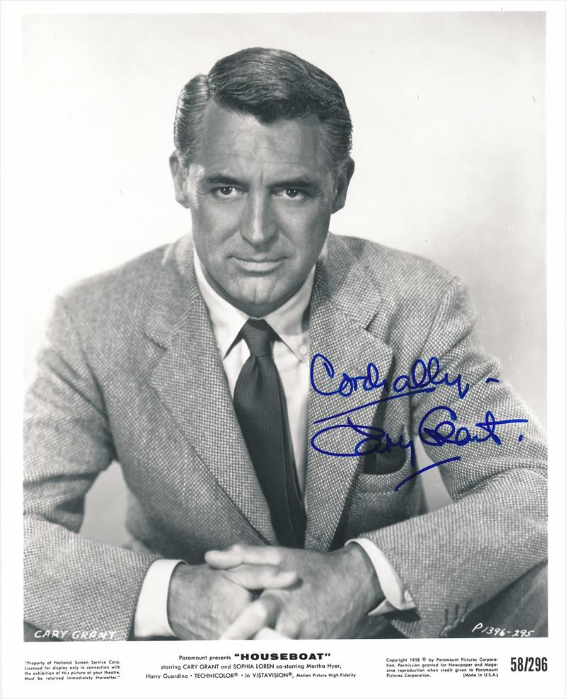 Todd Mueller Autographs: Cary Grant- Vintage Glossy Signed Photograph