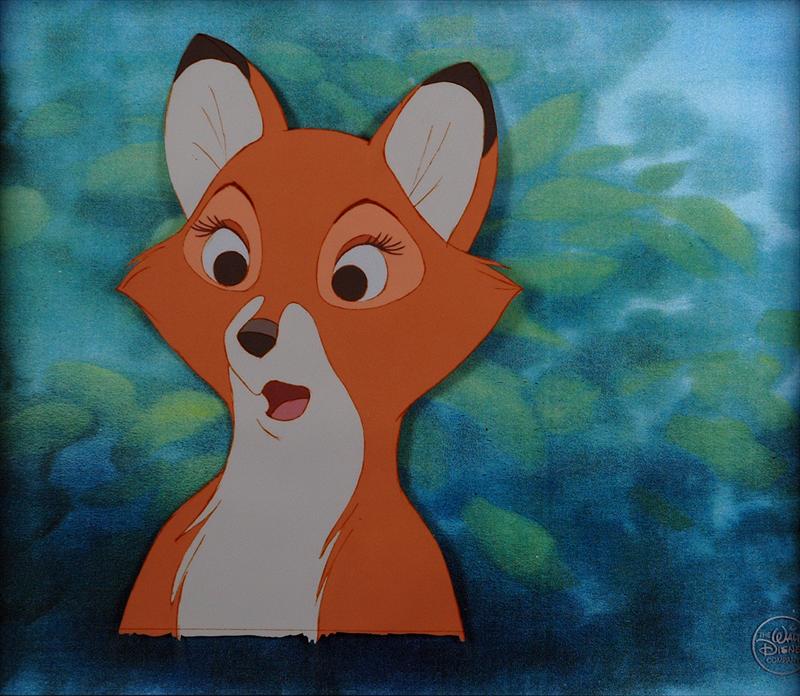 auction.howardlowery.com: Disney THE FOX AND THE HOUND Animation Cel of