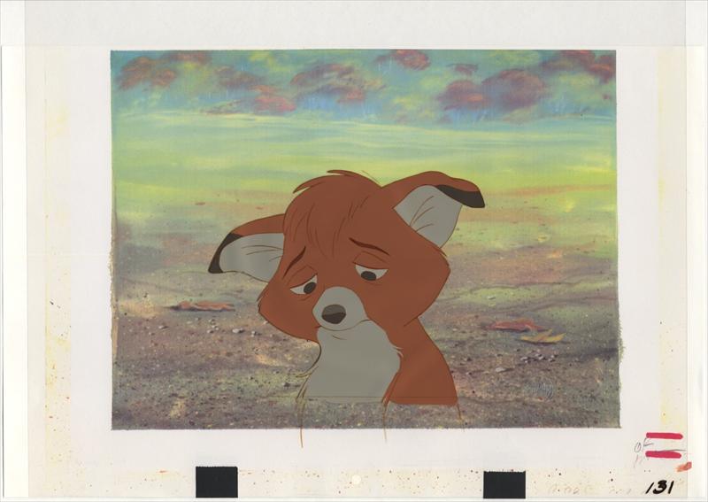 auction.howardlowery.com: Disney THE FOX AND THE HOUND Animation Cel of